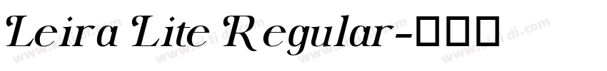 Leira Lite Regular字体转换